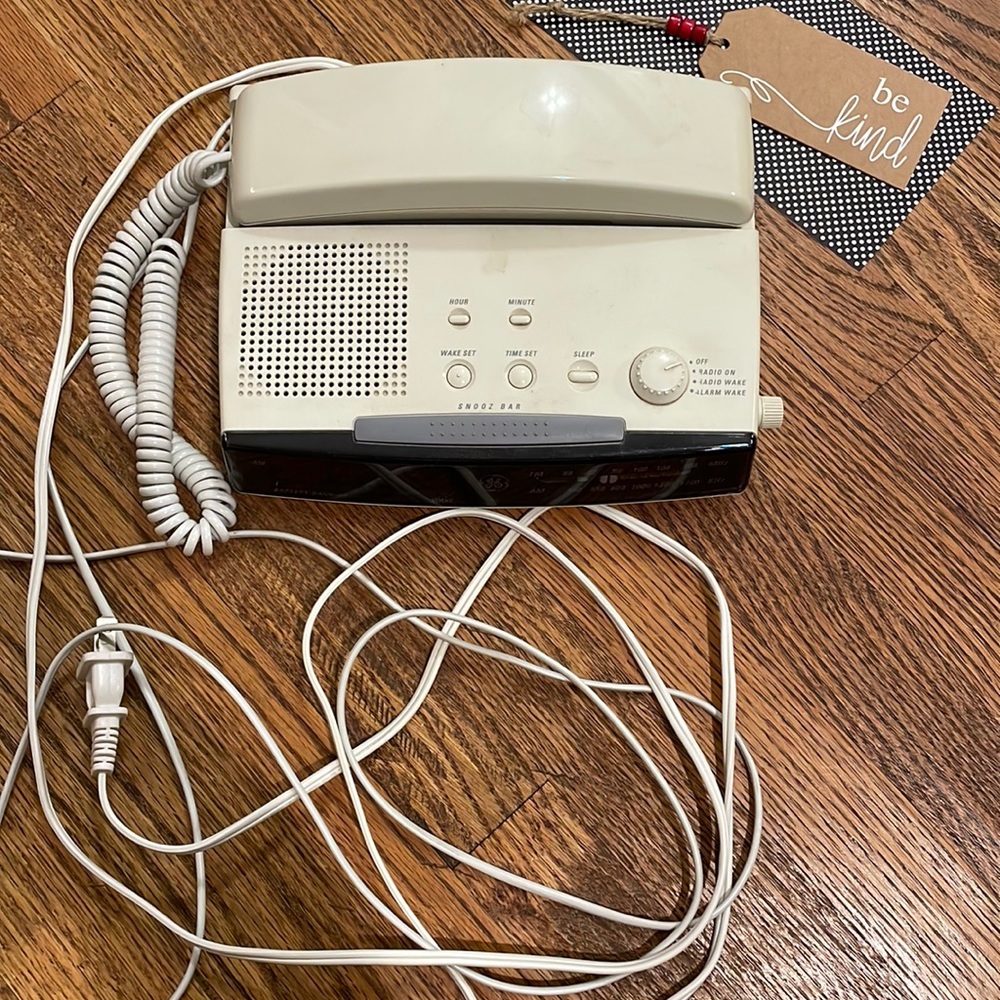 Vintage Phone/Clock Radio by General Electric